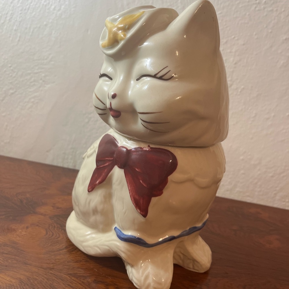 Shawnee Pottery Puss ‘n Boots Vintage 1940’s Cat Cookie Jar - Picture 3 of 9